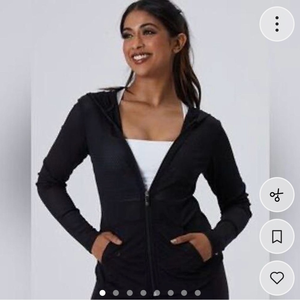 Buff Bunny Hooded Mesh Jacket Black Size Medium